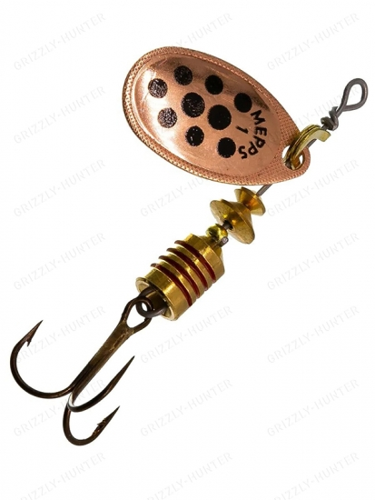Блесна вращающаяся Mepps Aglia Decoree №1  3.5гр. copper-black-dot 
