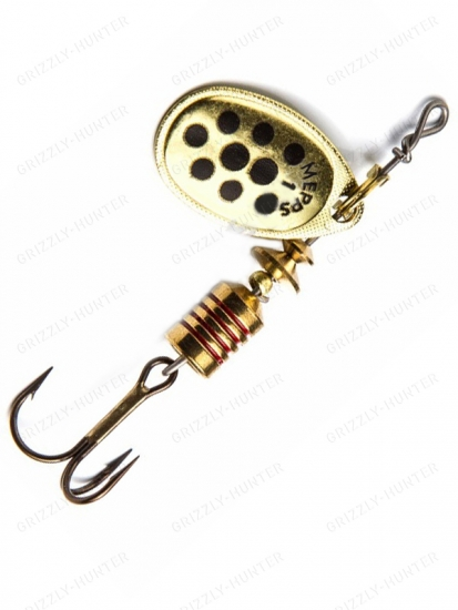 Блесна вращающаяся Mepps Aglia Decoree №1  3.5гр. gold-black-dot 
