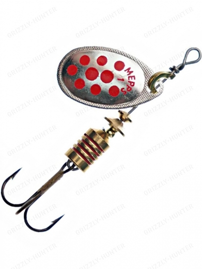 Блесна вращающаяся Mepps Aglia Decoree №1  3.5гр. silver-red-dot