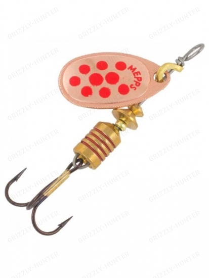 Блесна вращающаяся Mepps Aglia Decoree №2  4.5гр. copper-red-dot