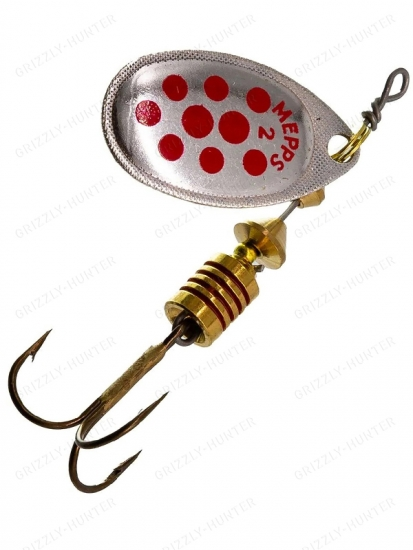 Блесна вращающаяся Mepps Aglia Decoree №2  4.5гр. silver-red-dot