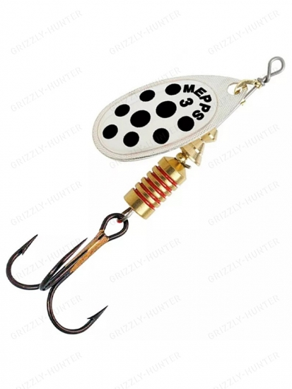 Блесна вращающаяся Mepps Aglia Decoree №3  6.5гр. silver-black-dot