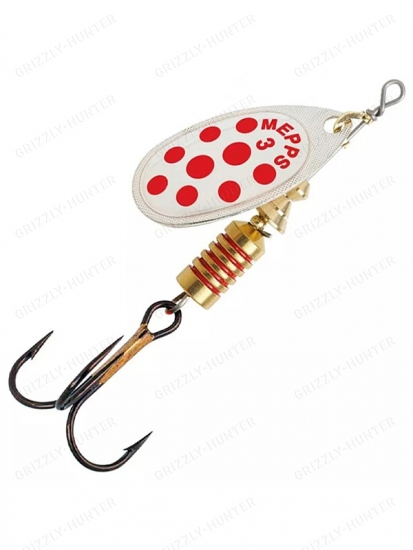 Блесна вращающаяся Mepps Aglia Decoree №3  6.5гр. silver-red-dot