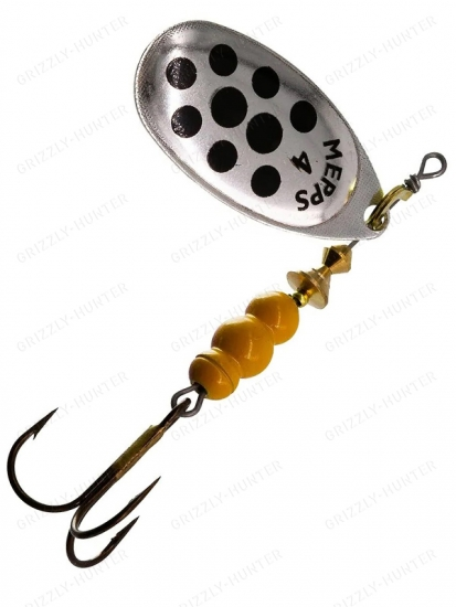 Блесна вращающаяся Mepps Aglia Decoree №4  9гр. silver-black-dot