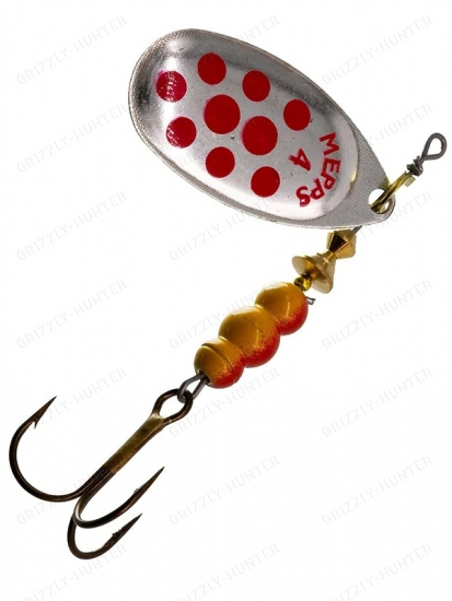 Блесна вращающаяся Mepps Aglia Decoree №4  9гр. silver-red-dot
