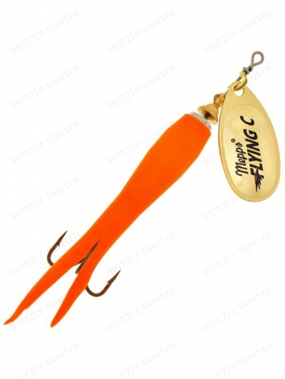 Блесна вращающаяся Mepps Aglia Flying C Gold/Orange №3 15гр.