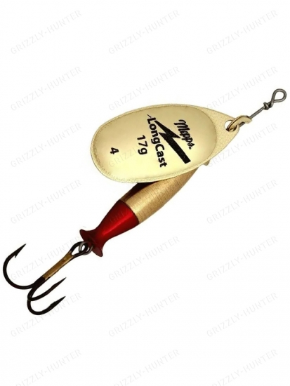 Блесна вращающаяся Mepps Aglia Long Cast №4  17гр. Gold