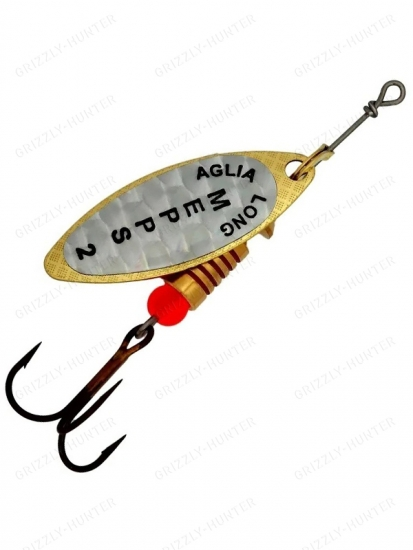 Блесна вращающаяся Mepps Aglia Long Rainbo №2  7гр. Gold