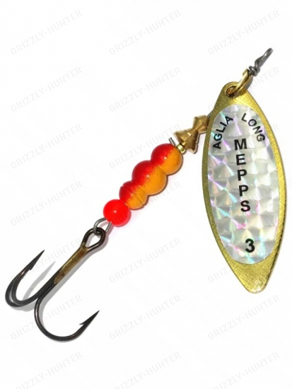 Блесна вращающаяся Mepps Aglia Long Rainbo №3  11.5гр. Gold