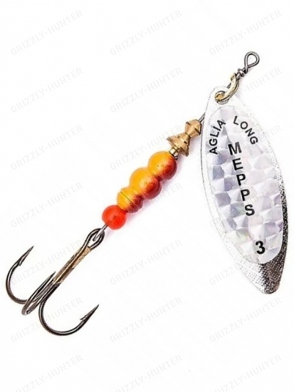 Блесна вращающаяся Mepps Aglia Long Rainbo №3  11.5гр. Silver