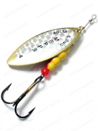 Блесна вращающаяся Mepps Aglia Long Rainbo №4  17гр. Gold