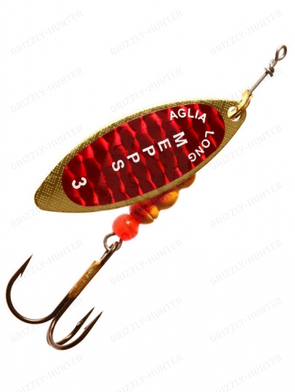 Блесна вращающаяся Mepps Aglia Long Redbo №3  11.5гр. Gold