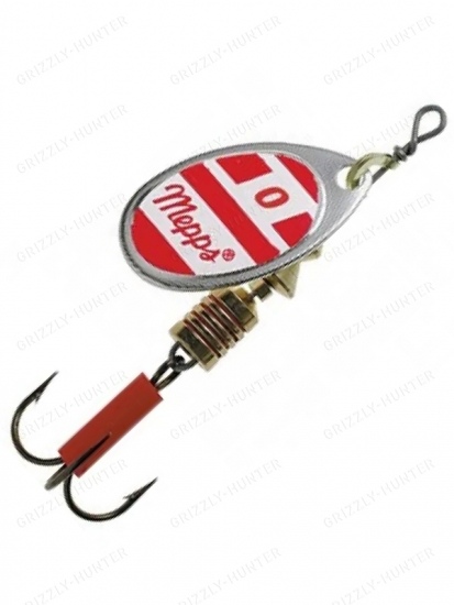 Блесна вращающаяся Mepps Aglia Silver Red White №0  2.5гр.