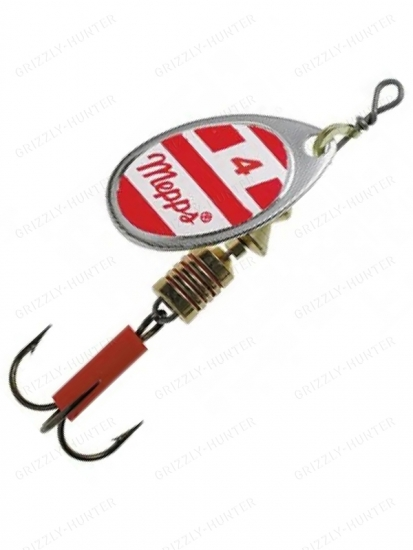 Блесна вращающаяся Mepps Aglia Silver Red White №4  9гр.