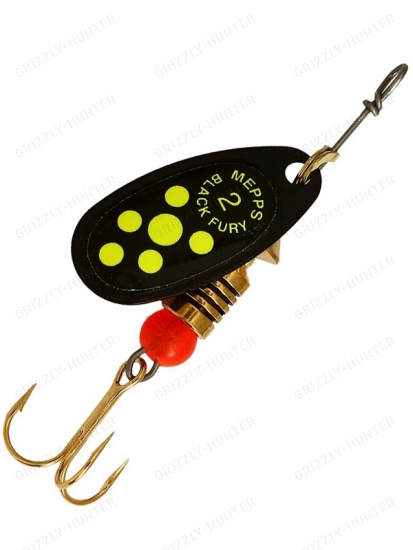 Блесна вращающаяся Mepps Comet Black Fury №2  4.5гр. black-fluo-chart