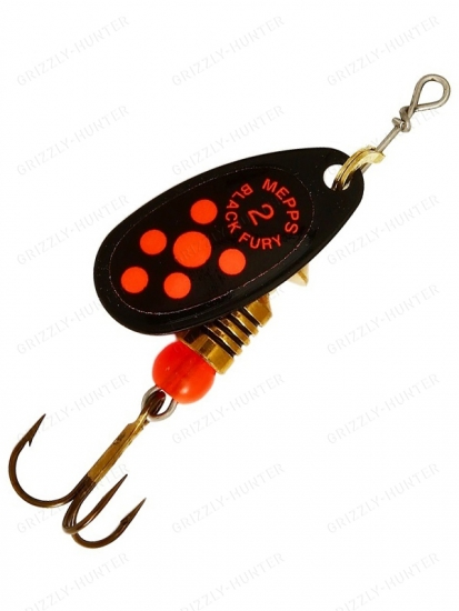 Блесна вращающаяся Mepps Comet Black Fury №2  4.5гр. black-fluo-orange