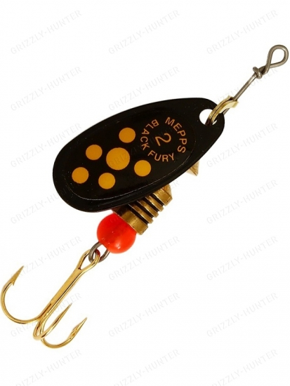 Блесна вращающаяся Mepps Comet Black Fury №2  4.5гр. black-yellow