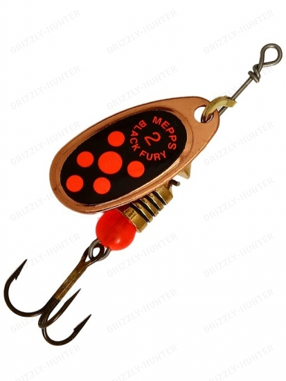 Блесна вращающаяся Mepps Comet Black Fury №2  4.5гр. copper-fluo-orange