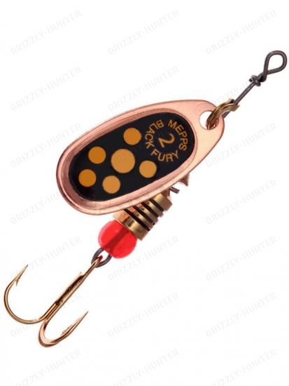 Блесна вращающаяся Mepps Comet Black Fury №2  4.5гр. copper-yellow