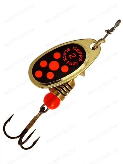 Блесна вращающаяся Mepps Comet Black Fury №2  4.5гр. gold-orange