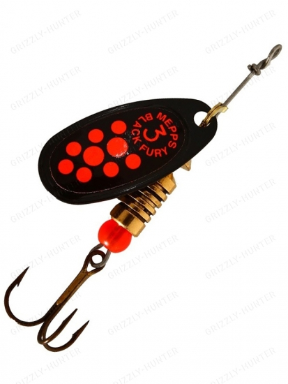 Блесна вращающаяся Mepps Comet Black Fury №3  6.5гр. black-fluo-orange