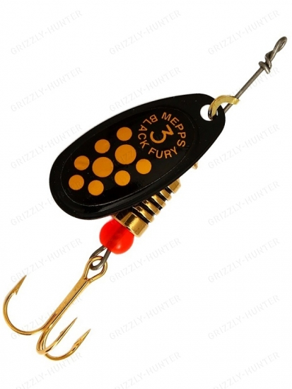 Блесна вращающаяся Mepps Comet Black Fury №3  6.5гр. black-yellow