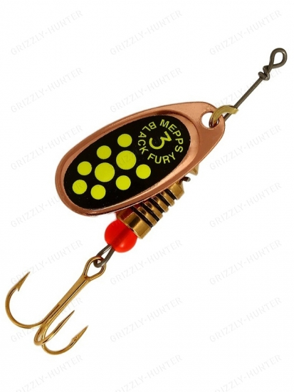 Блесна вращающаяся Mepps Comet Black Fury №3  6.5гр. copper-chartreuse