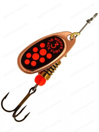 Блесна вращающаяся Mepps Comet Black Fury №3  6.5гр. copper-orange