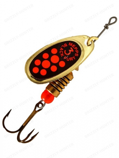 Блесна вращающаяся Mepps Comet Black Fury №3  6.5гр. gold-orange
