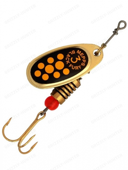 Блесна вращающаяся Mepps Comet Black Fury №3  6.5гр. gold-yellow