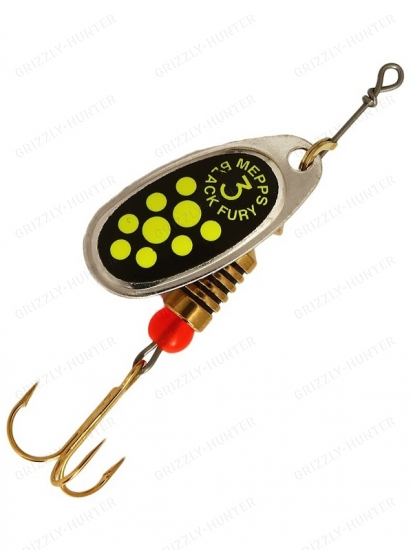 Блесна вращающаяся Mepps Comet Black Fury №3  6.5гр. silver-chartreuse