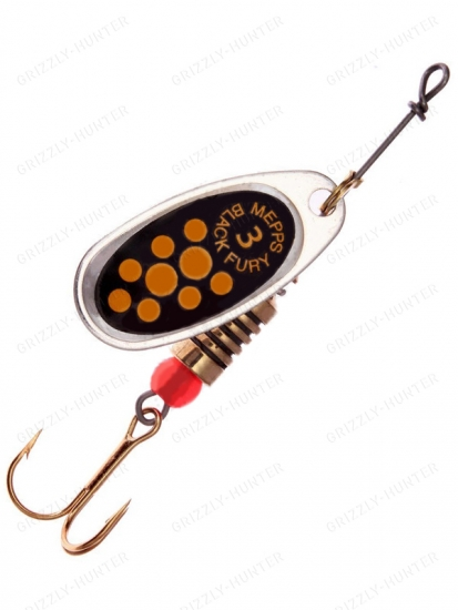 Блесна вращающаяся Mepps Comet Black Fury №3  6.5гр. silver-yellow