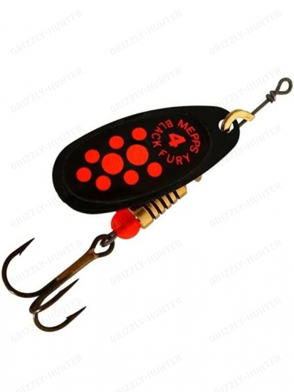 Блесна вращающаяся Mepps Comet Black Fury №4  8гр. black-fluo-orange