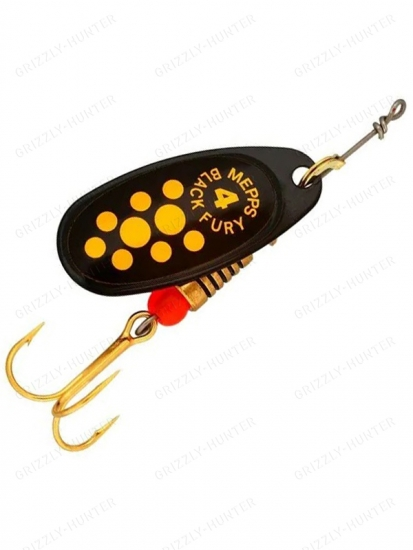 Блесна вращающаяся Mepps Comet Black Fury №4  8гр. black-yellow