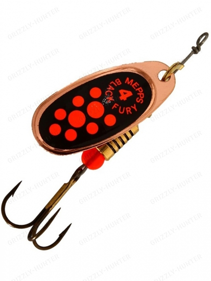 Блесна вращающаяся Mepps Comet Black Fury №4  8гр. copper-orange