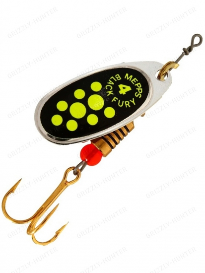Блесна вращающаяся Mepps Comet Black Fury №4  8гр. silver-chartreuse