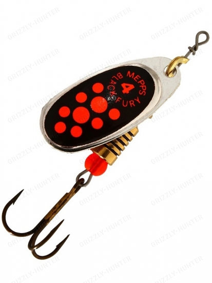 Блесна вращающаяся Mepps Comet Black Fury №4  8гр. silver-orange