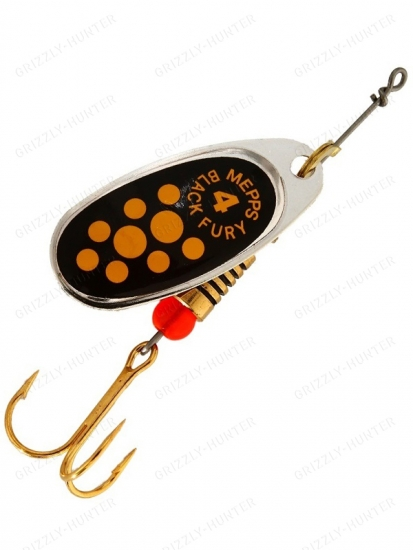Блесна вращающаяся Mepps Comet Black Fury №4  8гр. silver-yellow