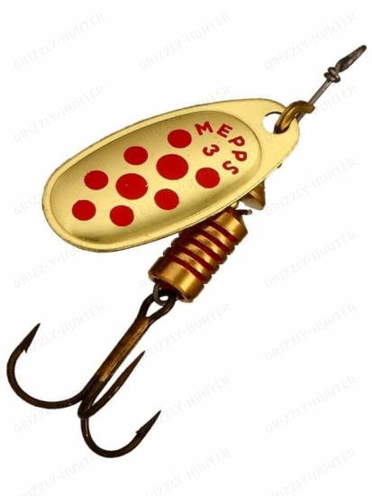 Блесна вращающаяся Mepps Comet Decoree №3  6.5гр. gold-red-dot