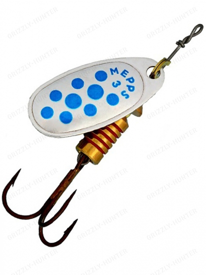 Блесна вращающаяся Mepps Comet Decoree №3  6.5гр. silver-blue-dot