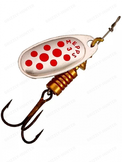 Блесна вращающаяся Mepps Comet Decoree №3  6.5гр. silver-red-dot