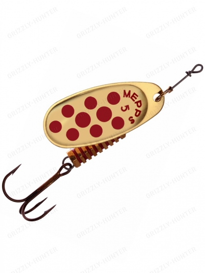Блесна вращающаяся Mepps Comet Decoree №5  11гр. gold-red-dot