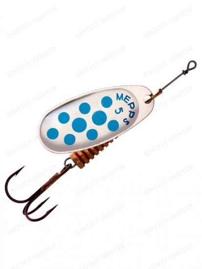 Блесна вращающаяся Mepps Comet Decoree №5  11гр. silver-blue-dot