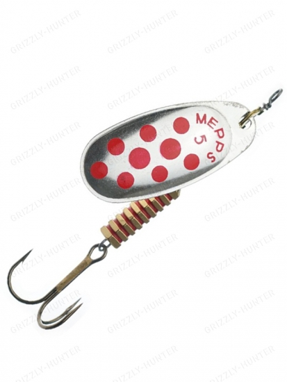 Блесна вращающаяся Mepps Comet Decoree №5  11гр. silver-red-dot