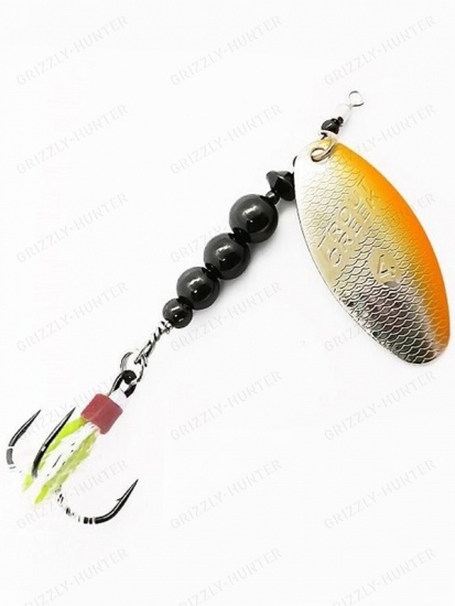 Блесна вращающаяся Varoch Trout Creek 4L 9.3г тройник с мушкой GOR/UV 