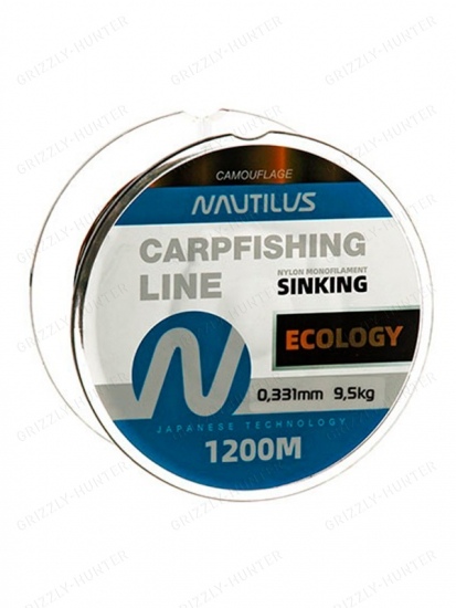 Леска карповая Nautilus Ecology 0,331мм, 9.5кг, 1200м
