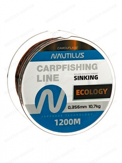 Леска карповая Nautilus Ecology 0,356мм, 10.7кг, 1200м 