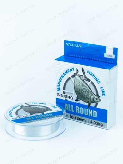 Леска Nautilus All round 0,16мм, 4.05кг, 100м 