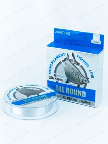 Леска Nautilus All round 0,18мм, 4.9кг, 100м 