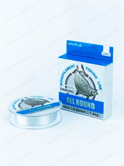 Леска Nautilus All round 0,22мм, 7.4кг, 100м
